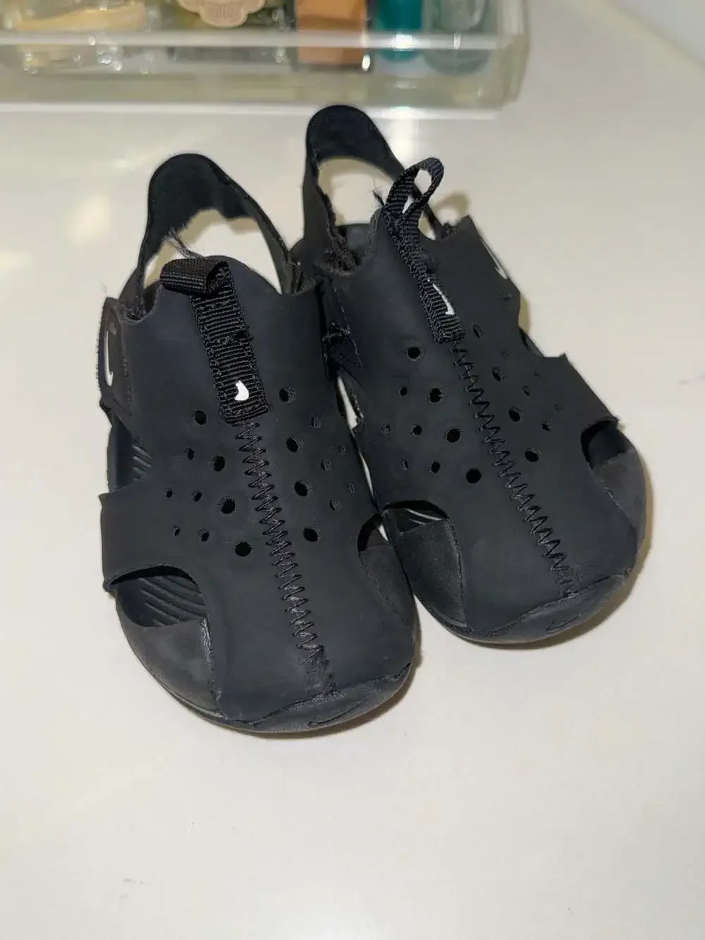 Nike Sunray Protect 2 Toddler Sandals Black/White Size 7C